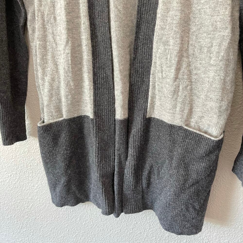 Vince Open Front Long Sleeve Color Block Cashmere… - image 3